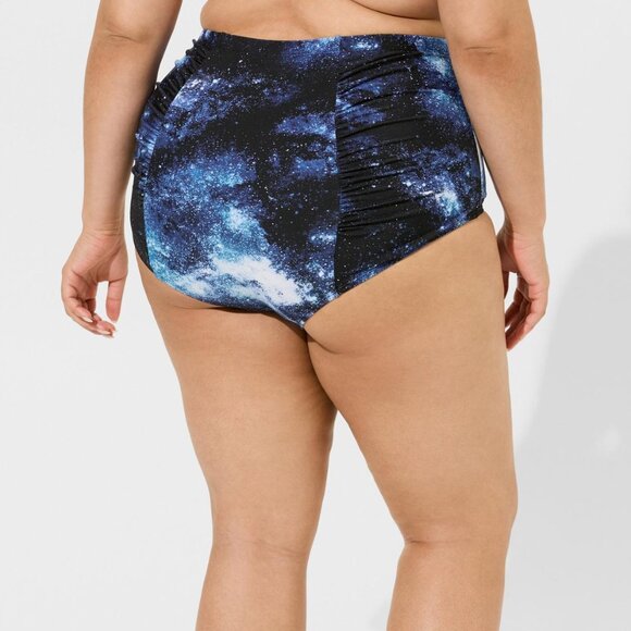 ❤️NWT VINTAGE TORRID SWIM BOTTOM BRIEF TUMMY CONTROL HIGH WAIST RUCHED PLUS SIZE - Picture 2 of 9